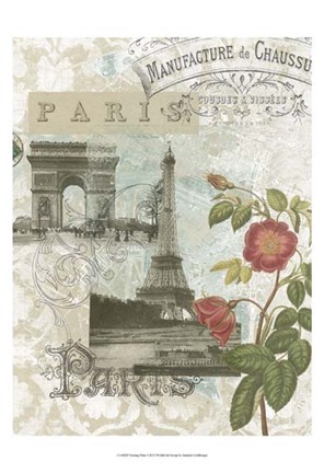 Framed Visiting Paris Print