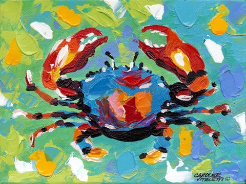 Framed Seaside Crab I Print