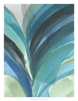 Framed Big Blue Leaf II Print