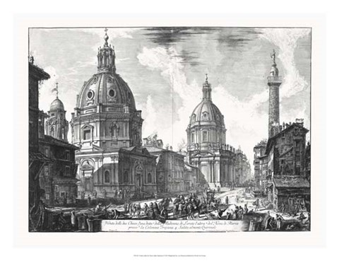 Framed Veduta della du Chiese della Madonna Print