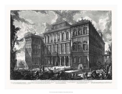 Framed Veduta sul Monte Quirinale Print