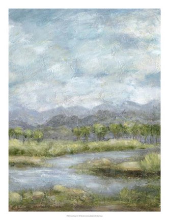 Framed Green Pastures II Print