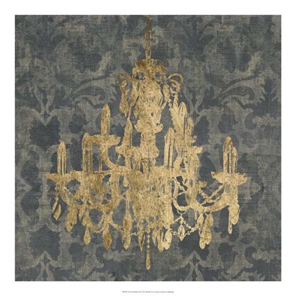 Framed Gilt Chandelier III Print