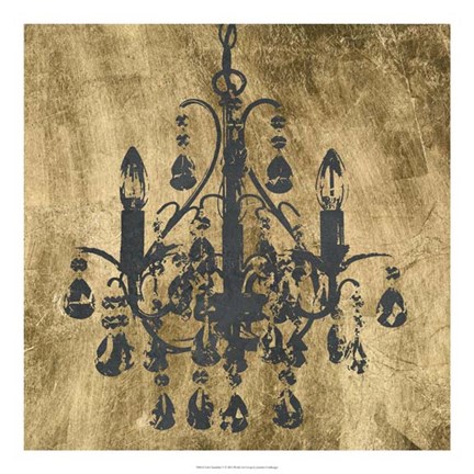 Framed Gilt Chandelier V Print