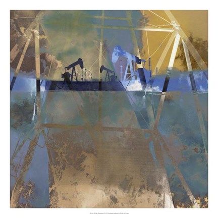 Framed Oil Rig Abstraction I Print