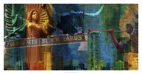 Framed Ft. Worth Panel Print