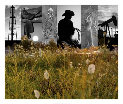 Framed Western Collage Print