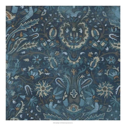 Framed Aged Indigo I Print