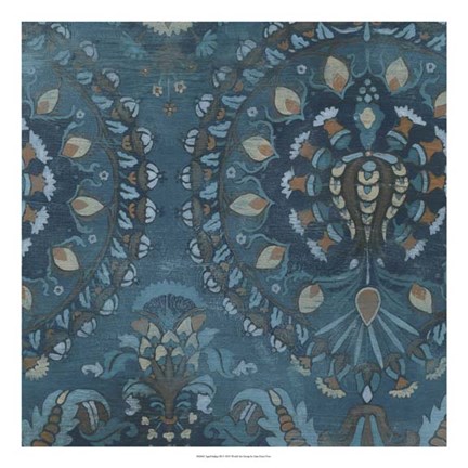 Framed Aged Indigo III Print