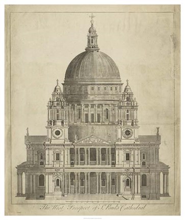 Framed St. Paul&#39;s Cathedral Print