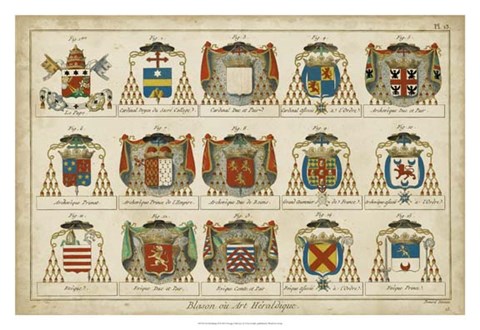 Framed Art Heraldique II Print