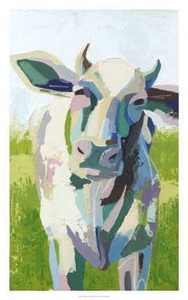 Framed Painterly Cow II Print