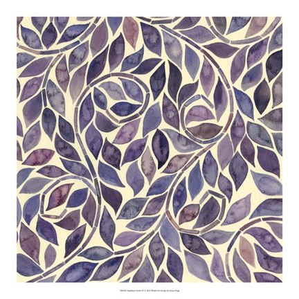 Framed Amethyst Swirls IV Print