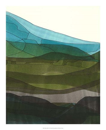Framed Blue Hills II Print