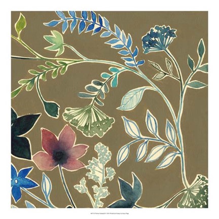 Framed Flower Garland II Print