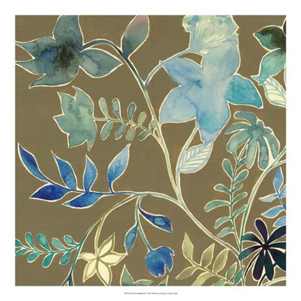 Framed Flower Garland III Print