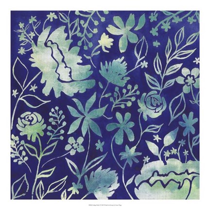 Framed Indigo Batik I Print