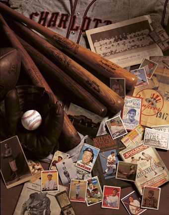 Framed Baseball 2 Print