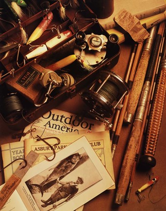 Framed Fishing 2 Print