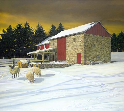 Framed New Harmony Farm Print