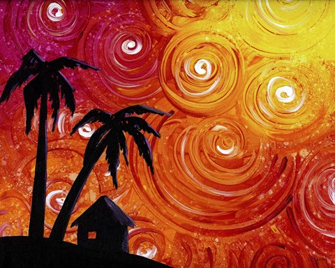 Framed Seaside Lights Print