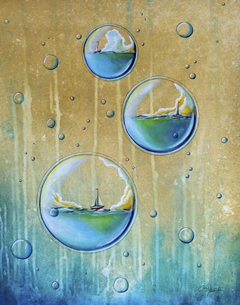 Framed Traveling in Circles Print