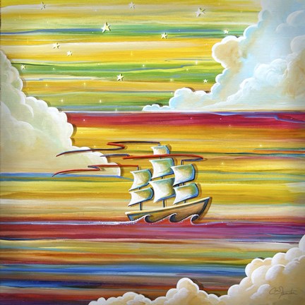 Framed Off to Neverland Print