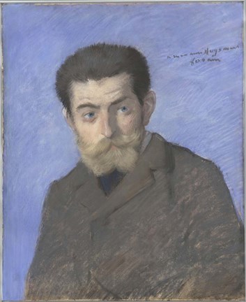 Framed Portrait Of The Writer Joris-Karl Huysmans (1848-1907) Print