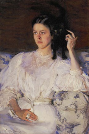 Framed Young Woman With Cat, 1893-94 Print