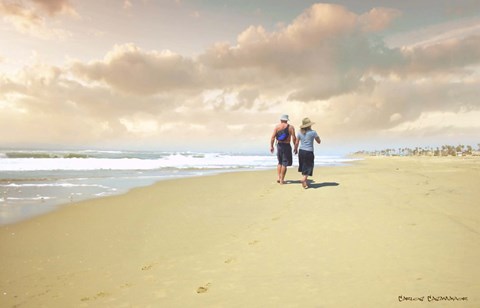 Framed Beach Walk Print