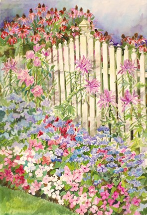 Framed Picket Fence Print