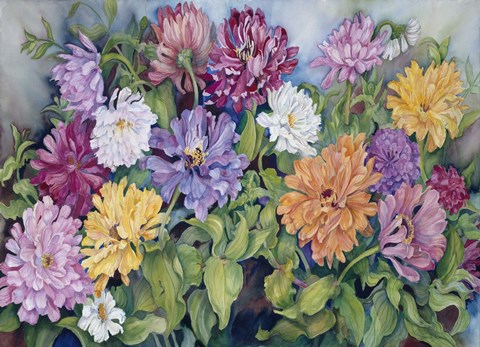 Framed Zinnia 3 Print