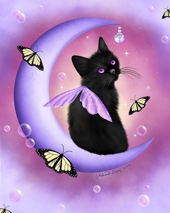 Framed Daybreak Moon Pearls Print