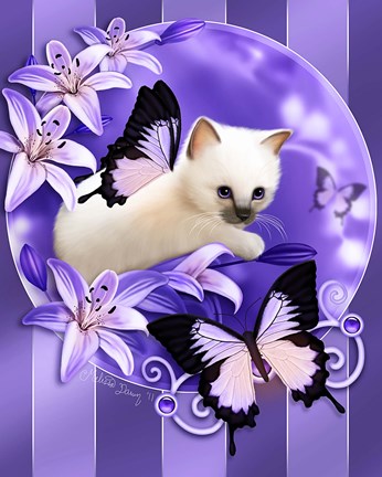 Framed Purple Lilies Print