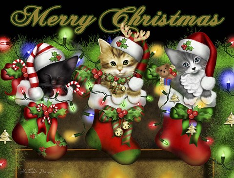 Framed Purrfect Stocking Stuffers Print