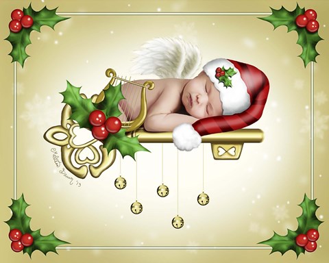 Framed Christmas Angel Print