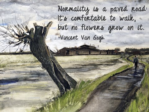 Framed Normality - Van Gogh Quote 1 Print