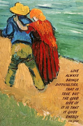 Framed Love -Van Gogh Quote Print