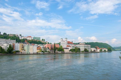 Framed Danube River, Passau Print