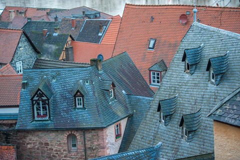 Framed Rooftops in Miltenberg, Germany Print