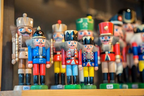 Framed Wooden Nutcrackers Print