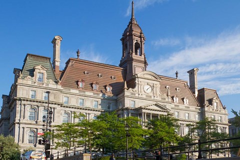 Framed Hotel De Ville, Montreal, Canada Print