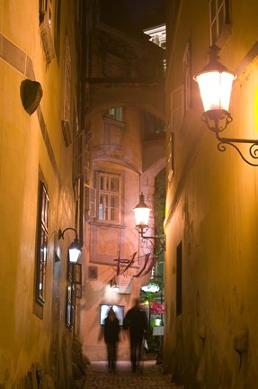 Framed Griechengasse Visitors in Vienna, Austria Print