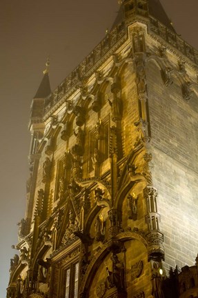 Framed Powder Tower in Prague, Czech Republic Print