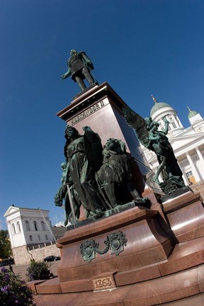 Framed Statue of Emperor Alexander II Print