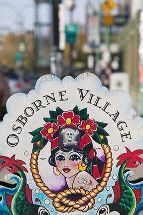 Framed Sign for Osborne Village Print