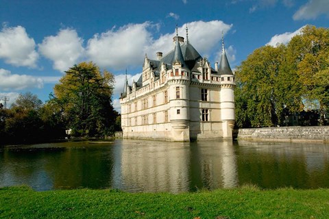 Framed Chateau of Azay-le-Rideau, Loire Valley, France Print