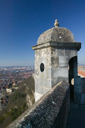 Framed Bescancon Citadelle, Fortress Lookout, Built in 1672, Bescancon, Jura, Doubs, France Print