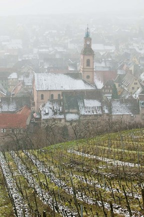 Framed Alsatian Wine Village, France Print