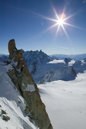Framed Winter View of The French Alps Print